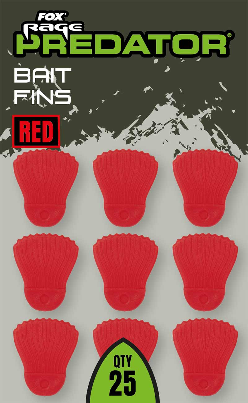 FOX FOX Rage Predator Bait Fins Red x 25 - Parkfield Angling Centre