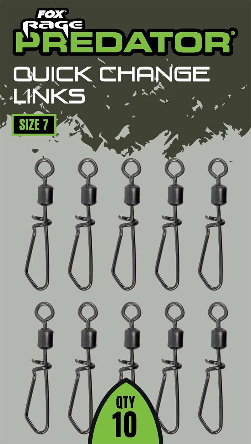 FOX FOX Rage Predator Quick Change Links size 7 - Parkfield Angling Centre