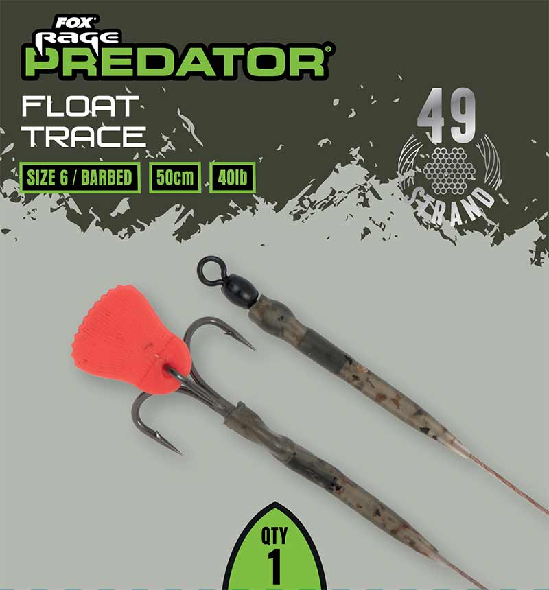 FOX FOX Rage Predator Float Trace Barbed - Parkfield Angling Centre