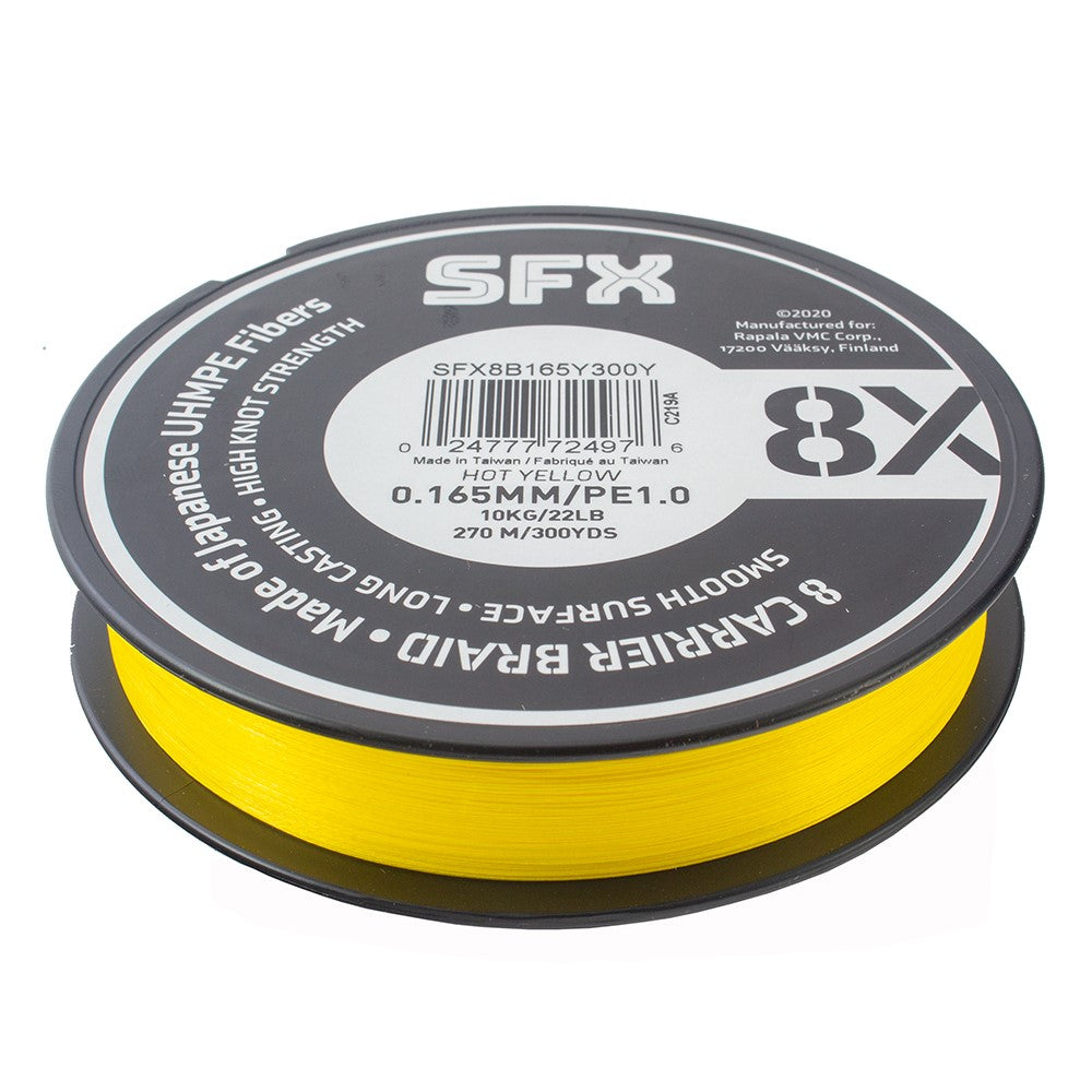 SUFIX SUFIX SFX 8X Hot Yellow 275M - Parkfield Angling Centre