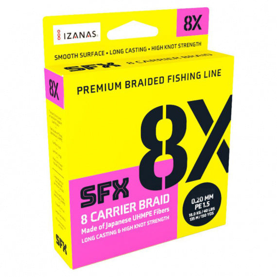 SUFIX SUFIX SFX 8X Hot Yellow 135M - Parkfield Angling Centre