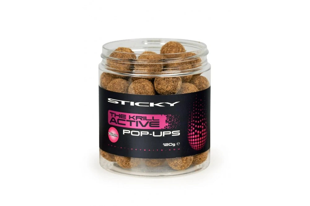 STICKY BAITS STICKY BAITS The Krill Active Pop-Ups 16mm 100g Pot - Parkfield Angling Centre