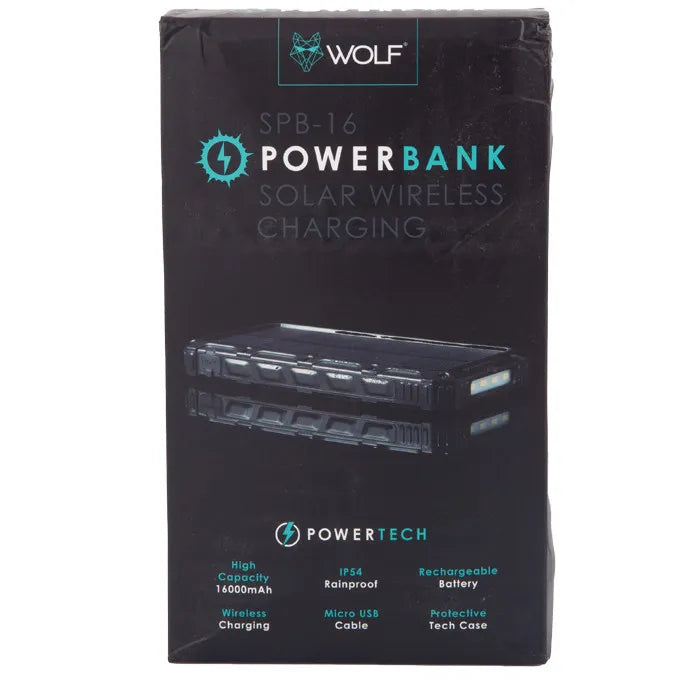 WOLF WOLF SPB-16 Solar Power Bank - Parkfield Angling Centre