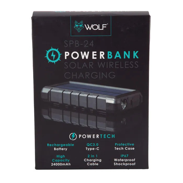WOLF WOLF SPB-24 Solar Power Bank - Parkfield Angling Centre