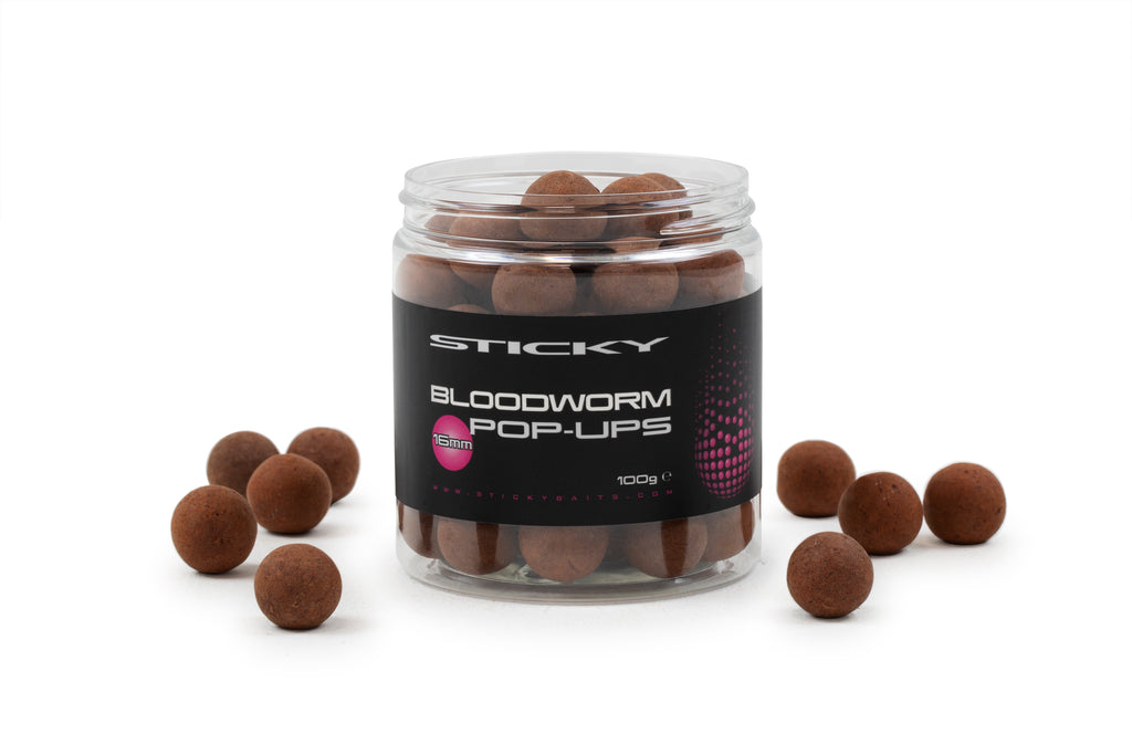 STICKY BAITS STICKY BAITS Bloodworm Pop-Ups 100g Pot - Parkfield Angling Centre