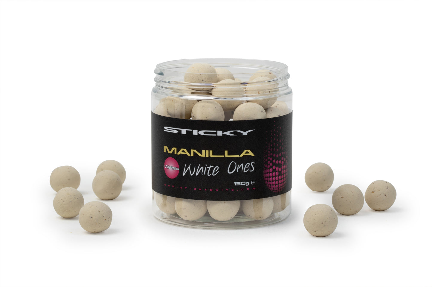 STICKY BAITS STICKY BAITS Manilla White Ones Wafters 16mm 130g Pot - Parkfield Angling Centre