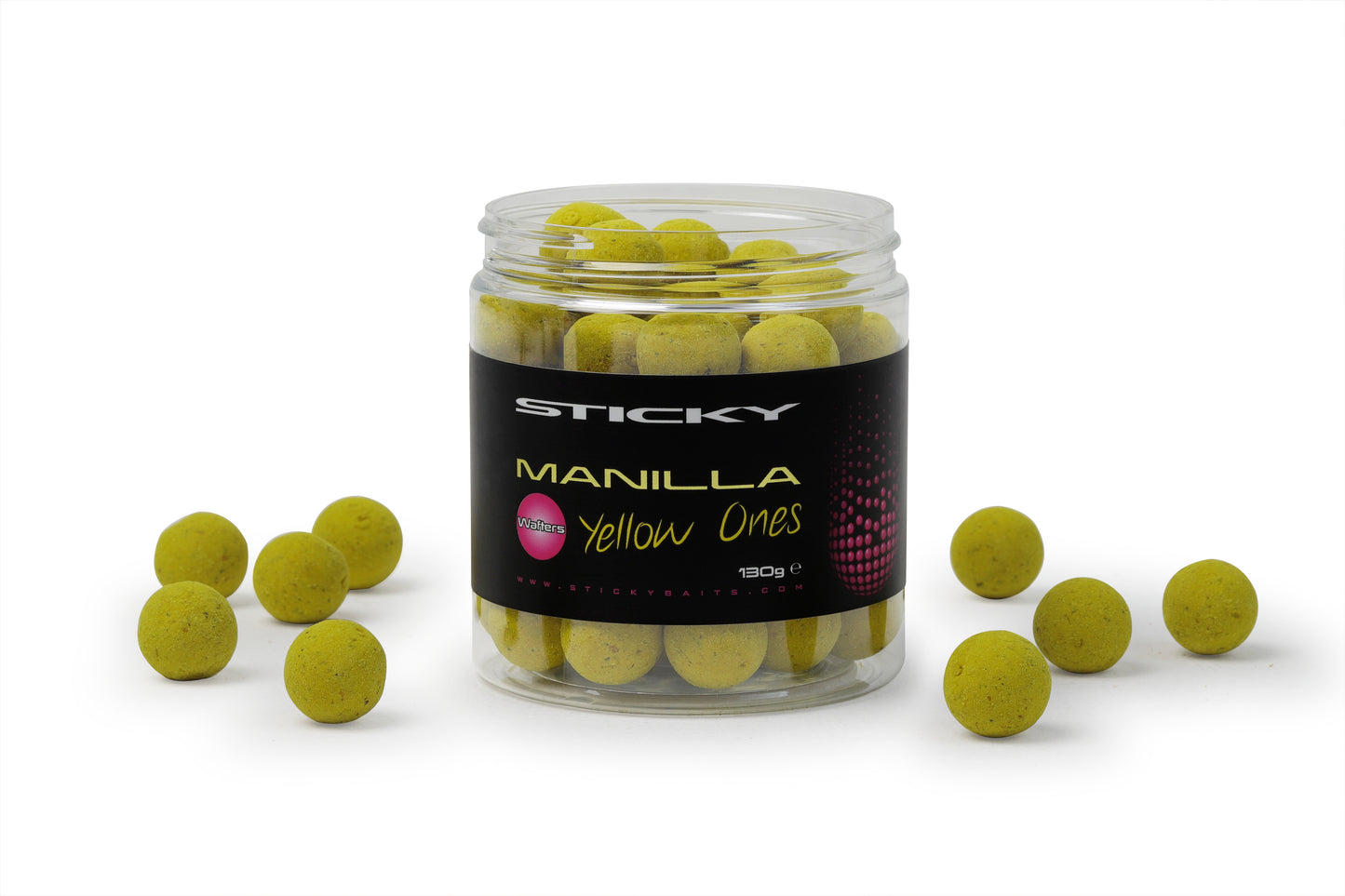 STICKY BAITS STICKY BAITS Manilla Yellow Ones Wafters 16mm 130g Pot - Parkfield Angling Centre