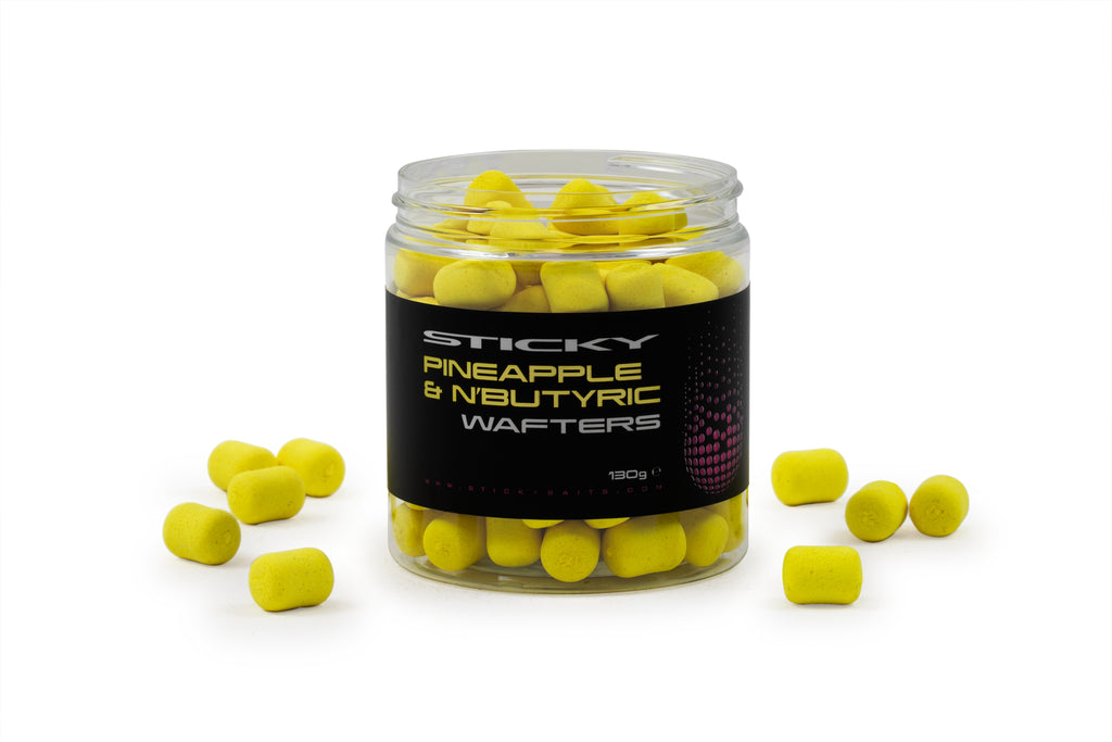 STICKY BAITS STICKY BAITS Pineapple & N'Butyric Wafters 130g Pot - Parkfield Angling Centre