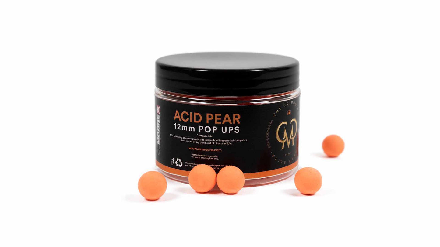 CC MOORE CC MOORE Acid Pear Pop Ups (Elite Range) CC MOORE Acid Pear Pop Ups (Elite Range) 12mm 1 pot - Parkfield Angling Centre