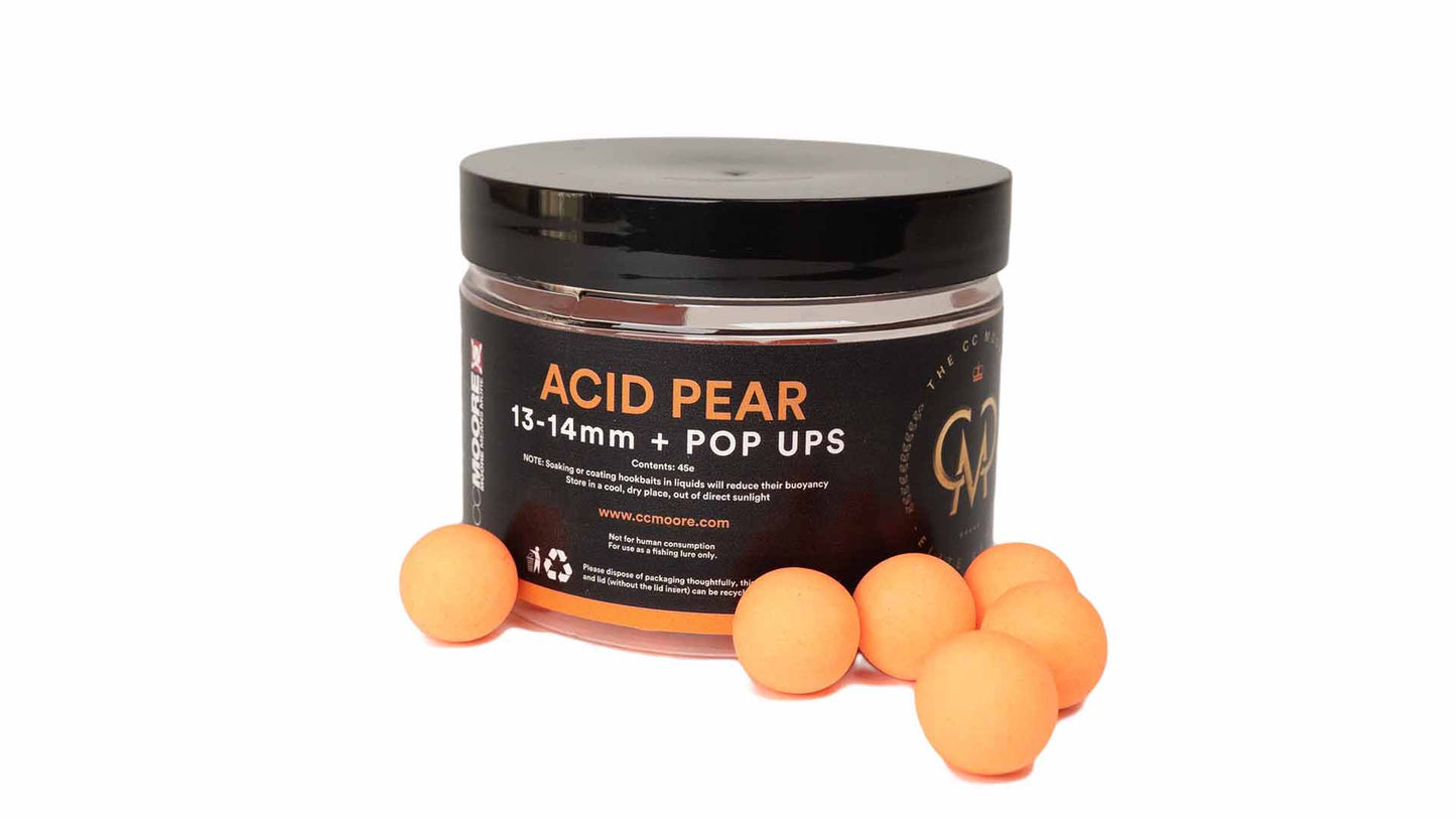 CC MOORE CC MOORE Acid Pear Pop Ups (Elite Range) CC MOORE Acid Pear + Pop Ups (Elite Range) 13-14mm 1 pot - Parkfield Angling Centre