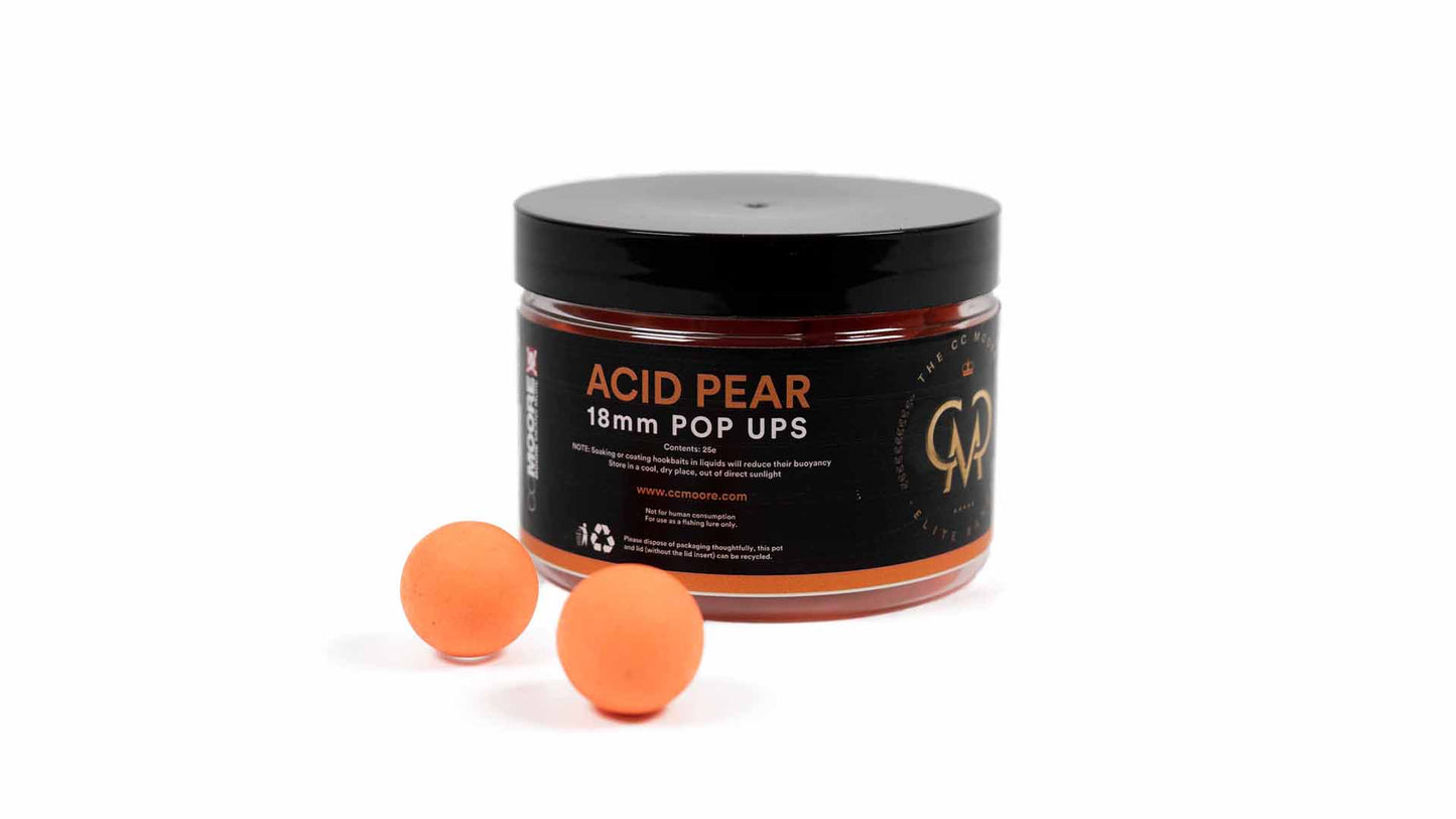 CC MOORE CC MOORE Acid Pear Pop Ups (Elite Range) CC MOORE Acid Pear Pop Ups (Elite Range) 18mm 1 pot - Parkfield Angling Centre