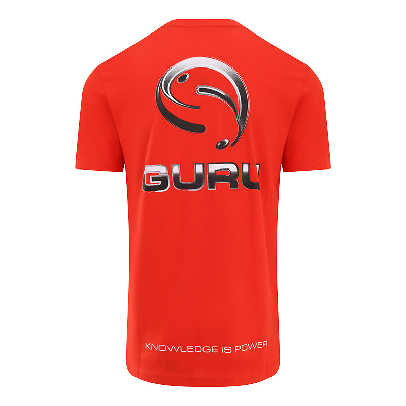 GURU GURU Semi Logo Tee Red and White - Parkfield Angling Centre