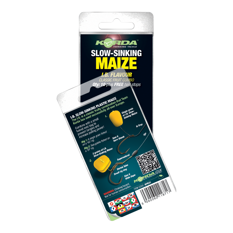 KORDA KORDA Slow Sinking Corn - Dumbells - Maize - Parkfield Angling Centre