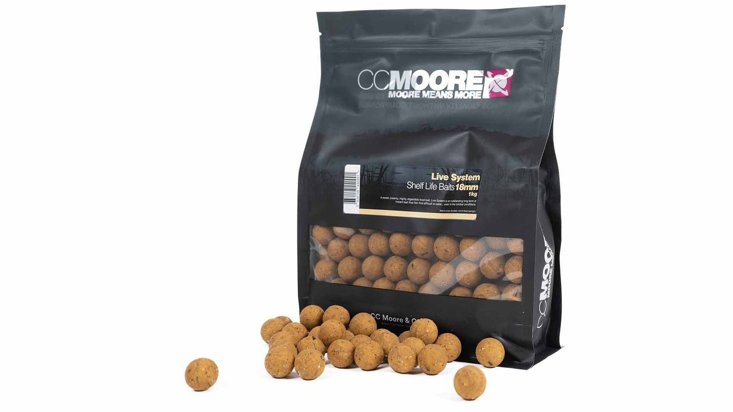 CC MOORE CC MOORE Live System Shelf Life CC MOORE Live System Shelf Life 18mm 1kg - Parkfield Angling Centre