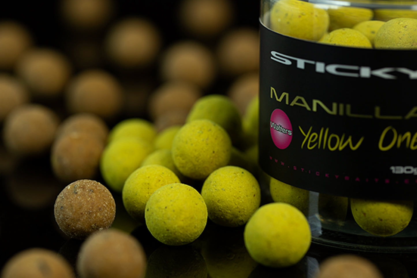 STICKY BAITS STICKY BAITS Manilla Yellow Ones Wafters 16mm 130g Pot - Parkfield Angling Centre