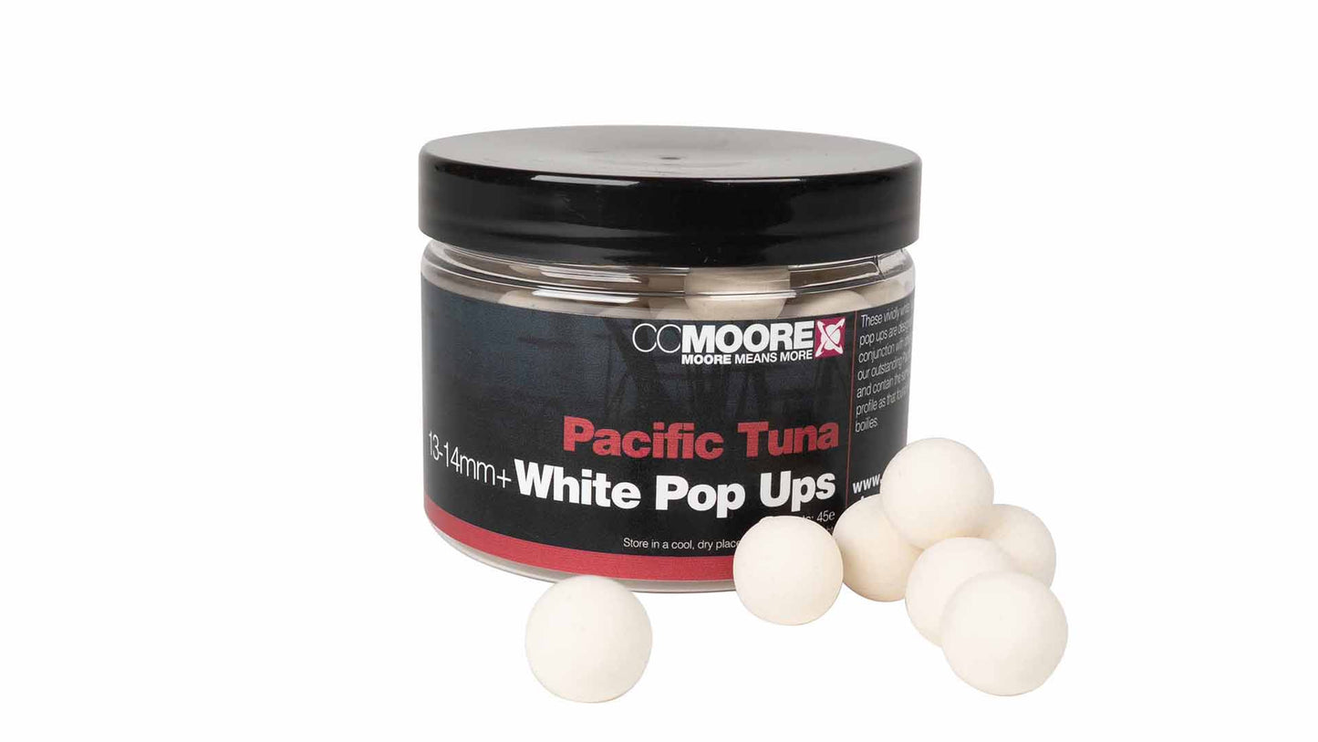 CC MOORE CC MOORE Pacific Tuna Pop Ups CC MOORE Pacific Tuna White Pop Ups 13-14mm 1 pot - Parkfield Angling Centre