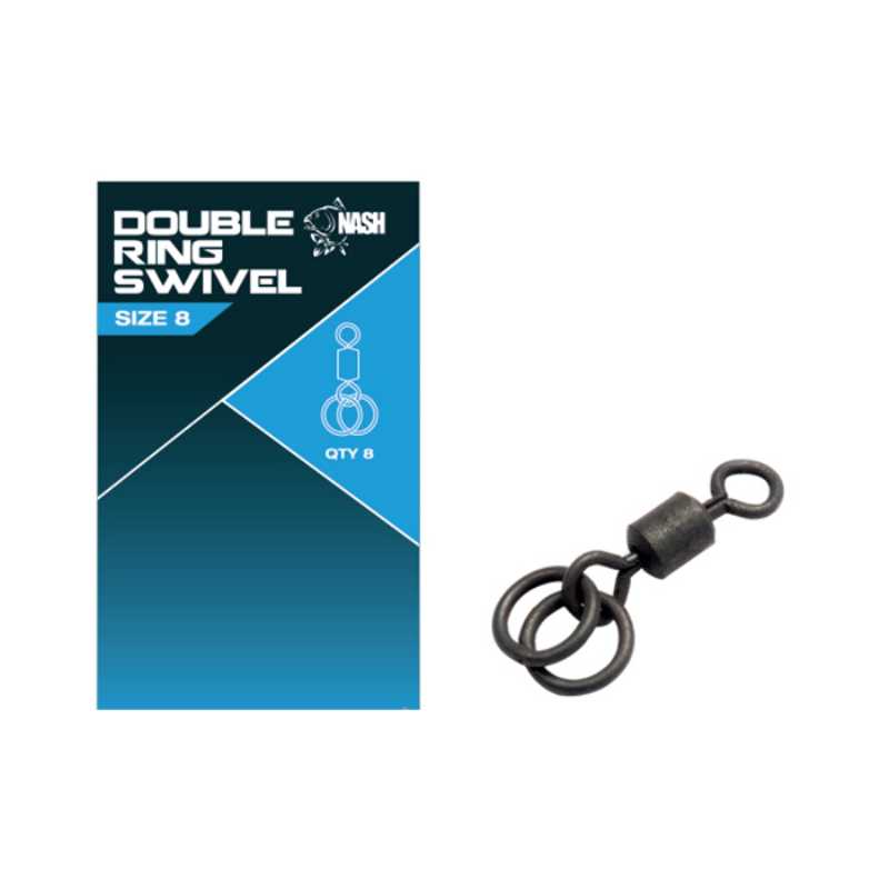 NASH NASH Double Ring Swivel Size 8 - Parkfield Angling Centre