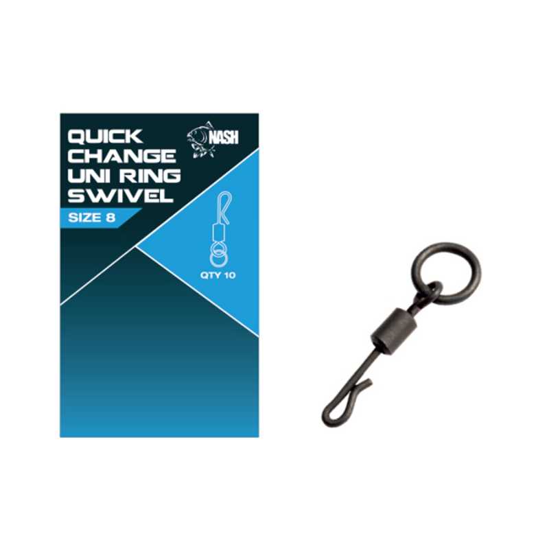 NASH NASH Quick Change Drop Off Inline Swivel Size 8 - Parkfield Angling Centre