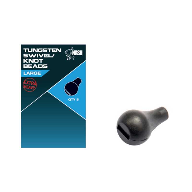 NASH NASH Cling On Tungsten Swivel & Knot Bead Large - Parkfield Angling Centre