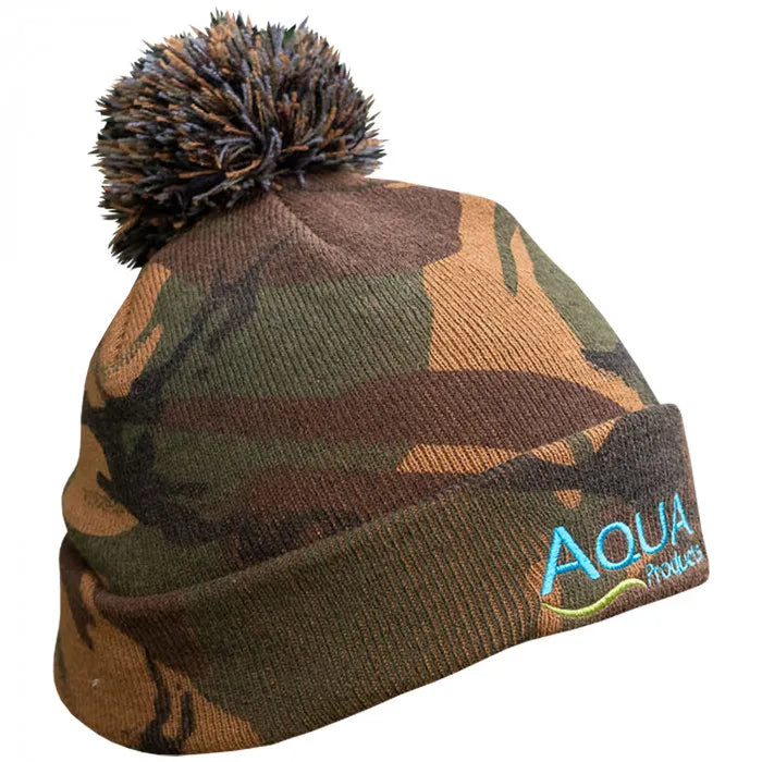 AQUA AQUA Camo Bobble Hat - Parkfield Angling Centre