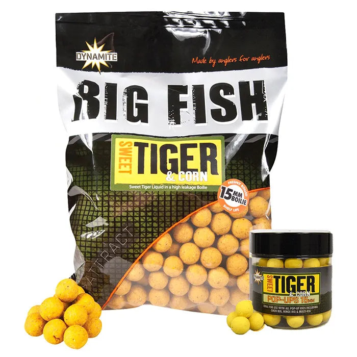 DYNAMITE DYNAMITE Sweet Tiger & Corn – 15mm Boilie 1kg - Parkfield Angling Centre
