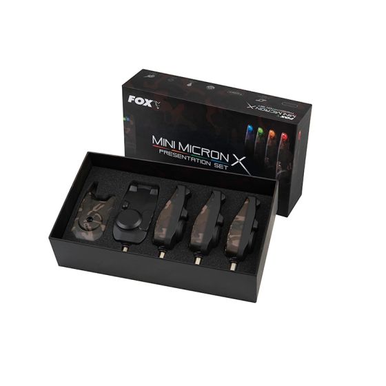 FOX FOX Mini Micron X CAMO Presentation Sets FOX Mini Micron X 4 rod Ltd Edition CAMO set. - Parkfield Angling Centre