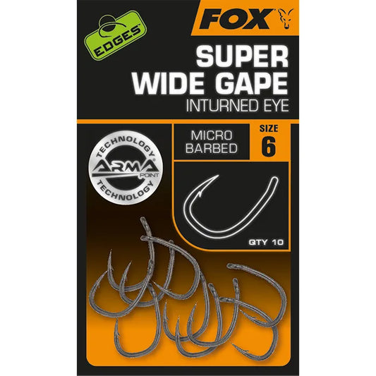FOX FOX Edges Armapoint Super Wide Gape (Inturned Eye) Hooks  - Parkfield Angling Centre