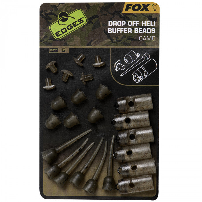 FOX FOX Edges Camo Drop Off Heli Buffer Bead Kit x 6 - Parkfield Angling Centre