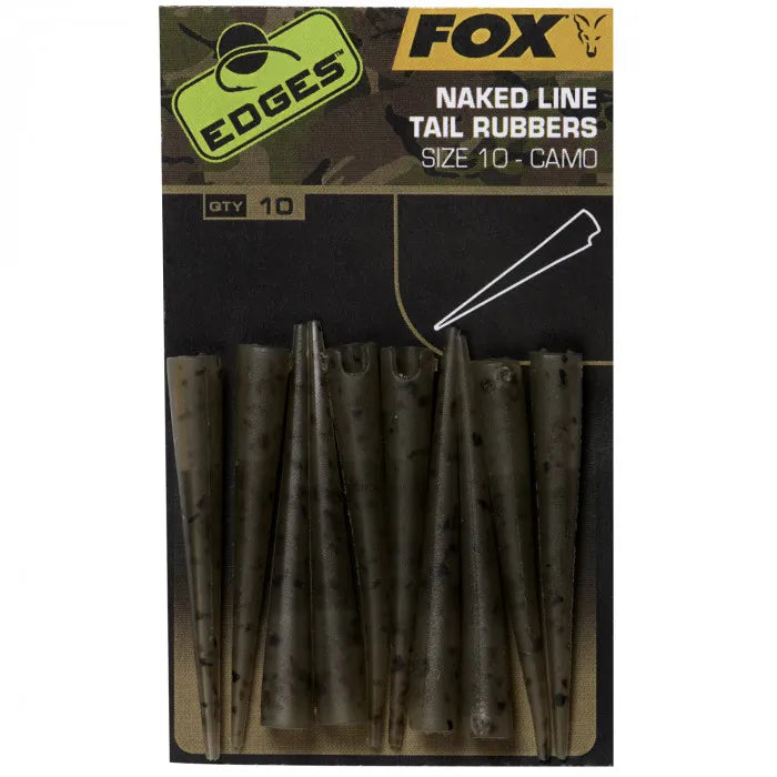 FOX FOX Edges Camo Naked Line Tail Rubbers Size 10 x 10 - Parkfield Angling Centre
