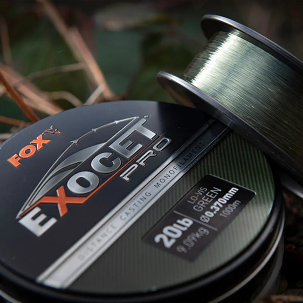 FOX FOX Exocet Pro Lo-Vis Green Fishing Mono Line 1000m - Parkfield Angling Centre