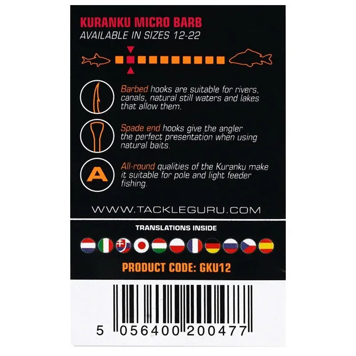 GURU GURU Kuranku Barbed Hooks - Parkfield Angling Centre
