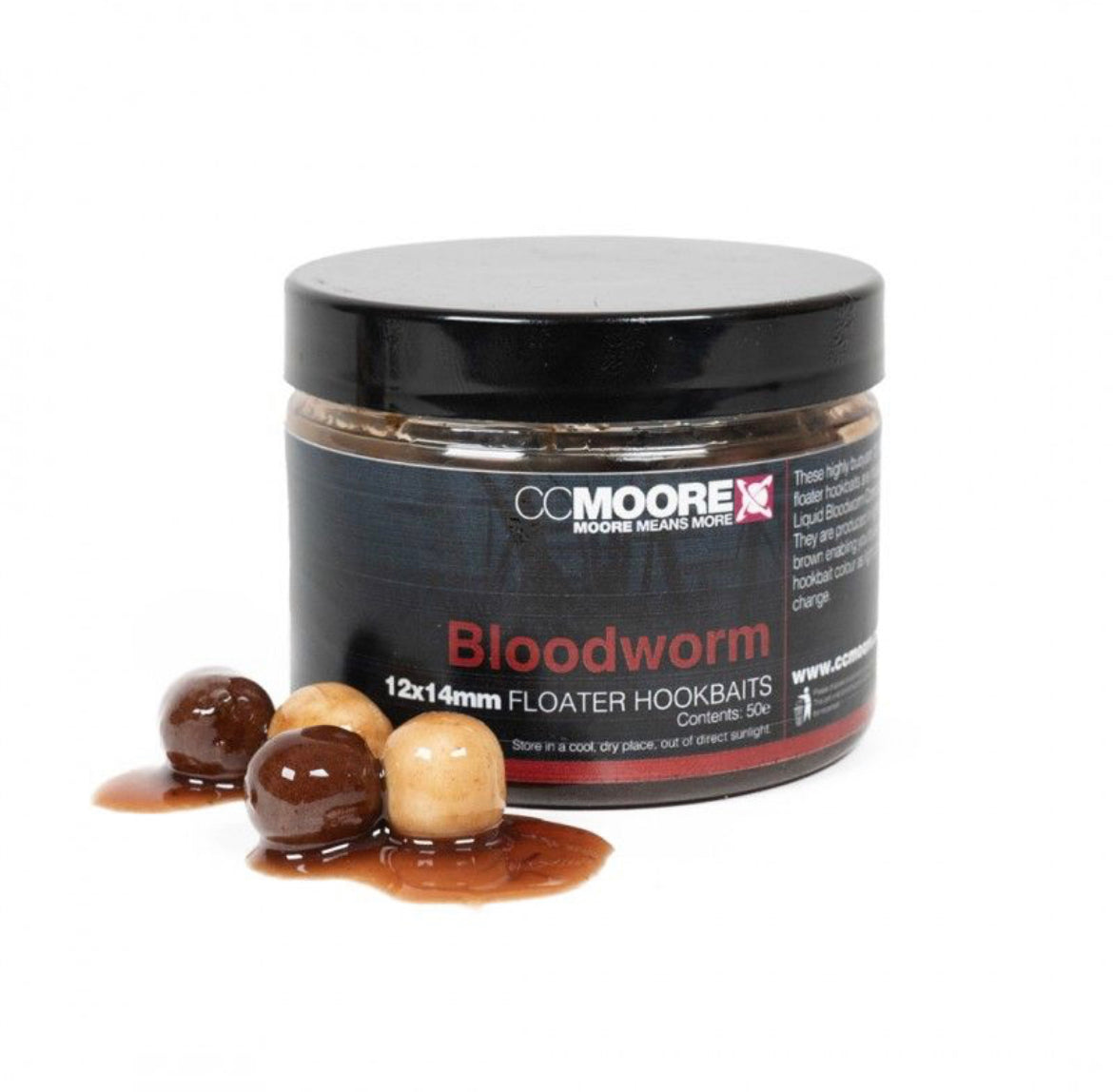 CC MOORE CC MOORE Bloodworm Floater Hookbaits 12x14mm 1 pot - Parkfield Angling Centre