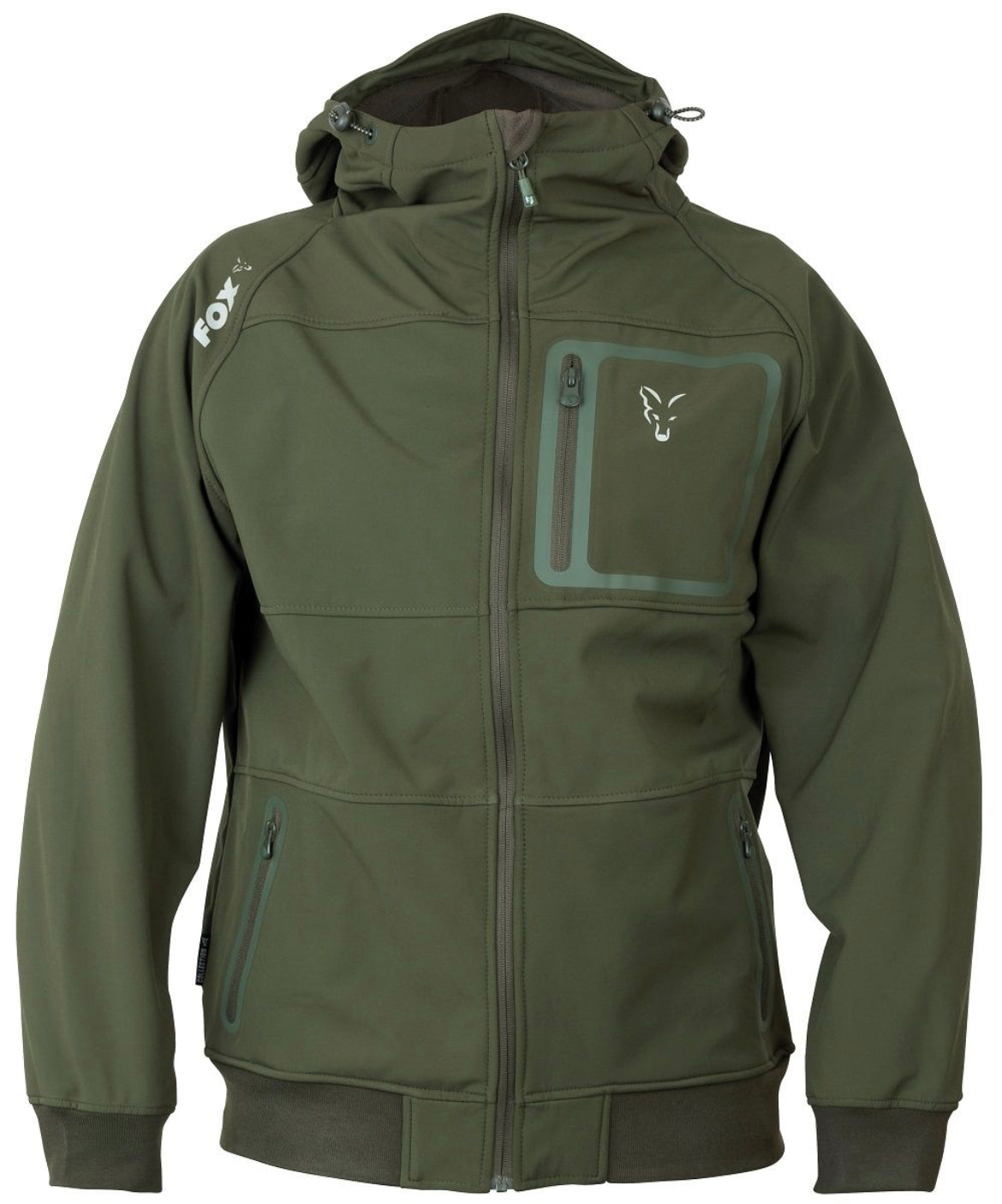 FOX FOX collection Green / Silver Shell hoodie - Parkfield Angling Centre
