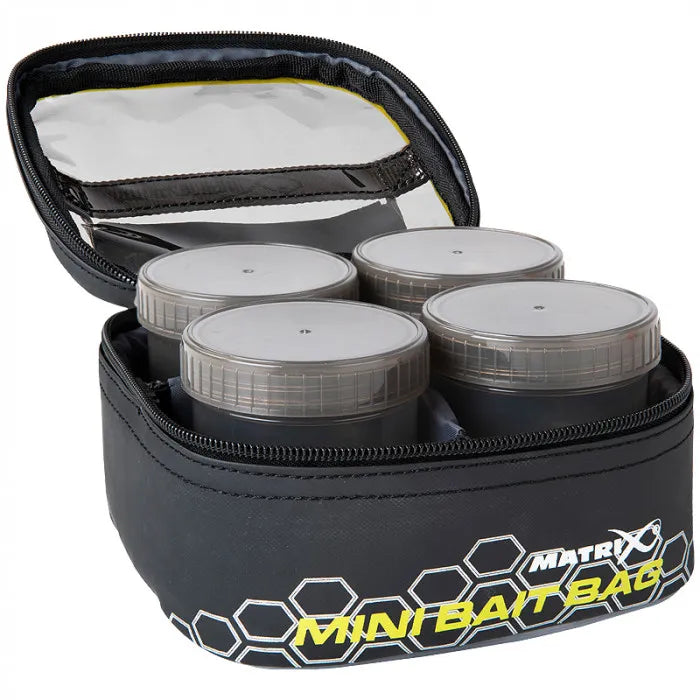 MATRIX MATRIX Mini Bait Bag (inc 2x Large Pots / 4x Small Pots) - Parkfield Angling Centre