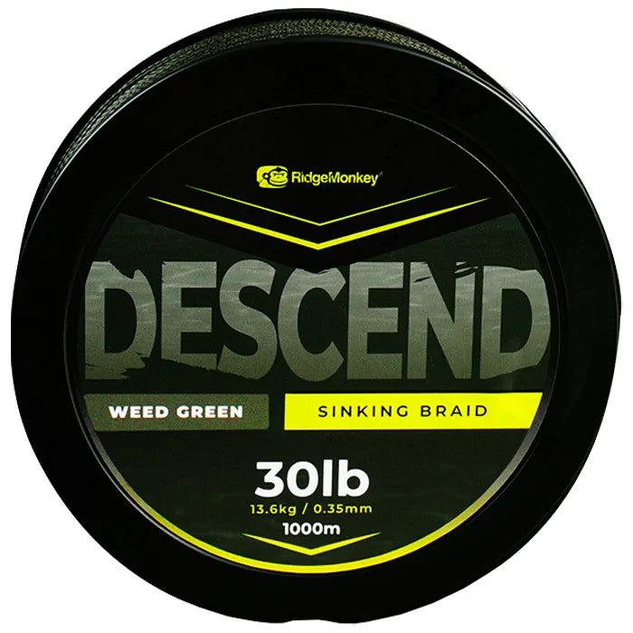 RIDGEMONKEY RIDGEMONKEY Descend Sinking Braid RIDGEMONKEY Descend Sinking Braid 0.35mm/30lb 1000m - Parkfield Angling Centre