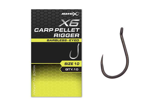 MATRIX X6 Carp Pellet Rigger Barbless - Eyed