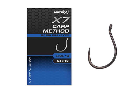 MATRIX X7 Carp Method Barbless - Eyed