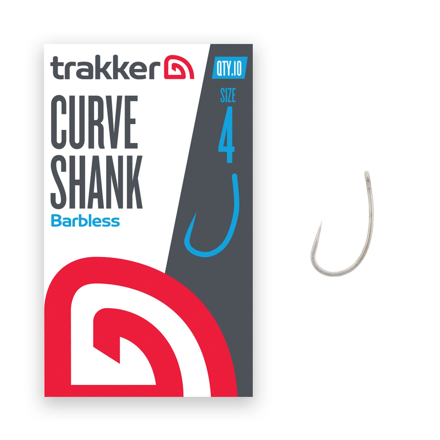 TRAKKER TRAKKER Curve Shank Hooks (Barbless) TRAKKER Curve Shank Hooks Size 4 (Barbless) - Parkfield Angling Centre