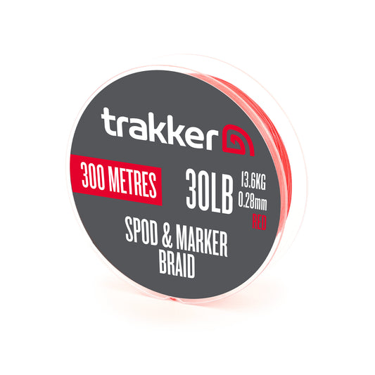 TRAKKER TRAKKER Spod Marker Braid (300m)(Red) TRAKKER Spod Marker Braid (30lb)(13.6kg)(0.28mm)(300m)(Red) - Parkfield Angling Centre