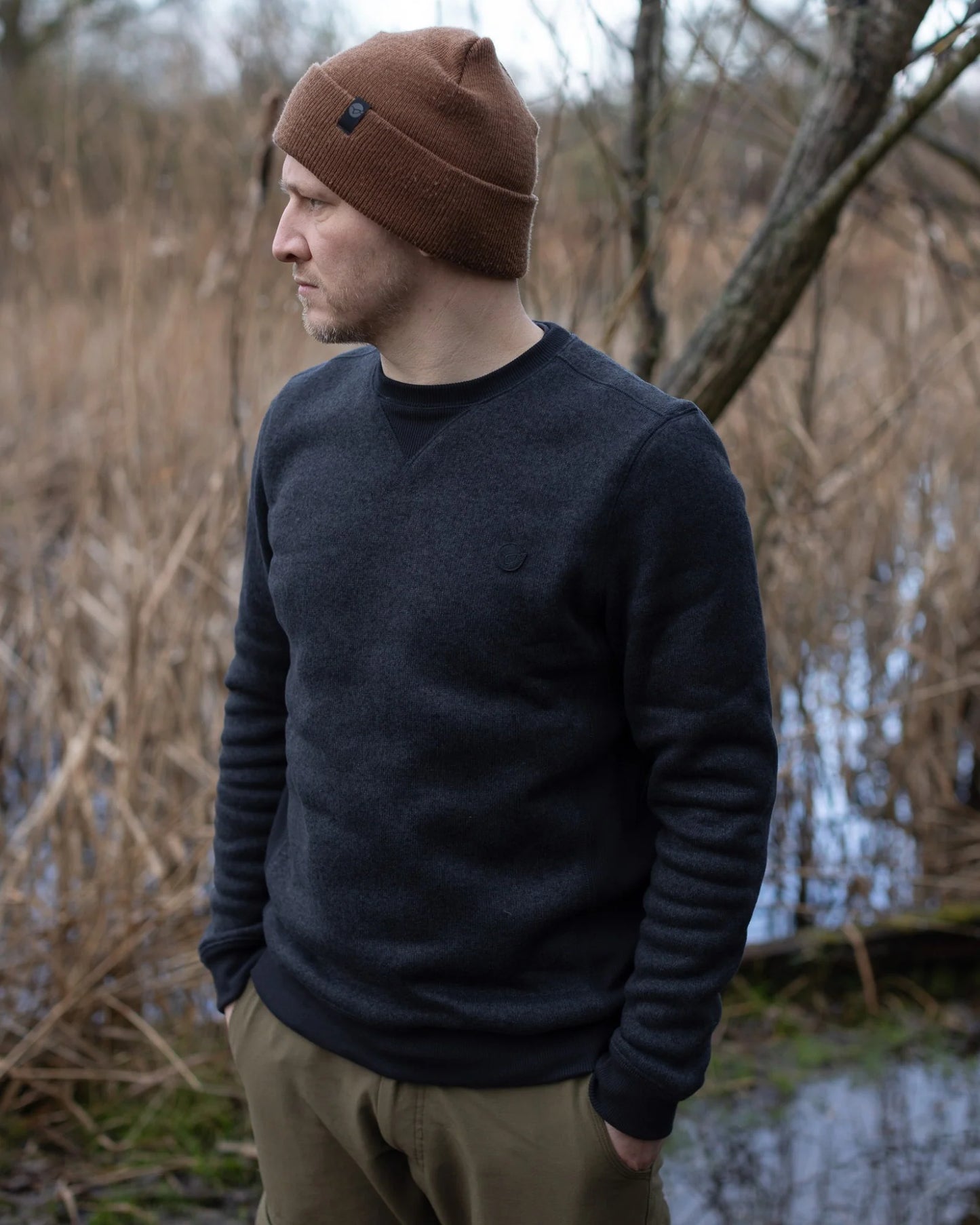 KORDA KORDA Crew Neck | Charcoal - Parkfield Angling Centre