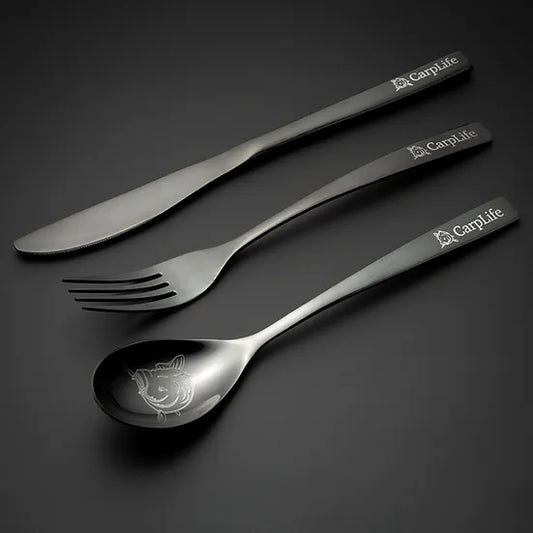 CARPLIFE CARPLIFE Black Etched Cutlery Set  - Parkfield Angling Centre