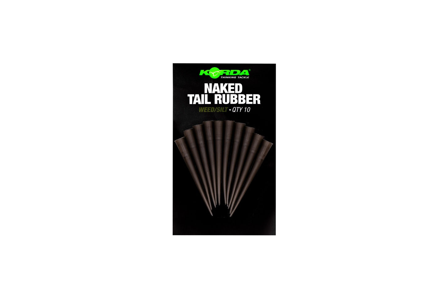 KORDA KORDA Naked Tail Rubbers Korda Naked Tail Rubber Weed/Silt - Parkfield Angling Centre