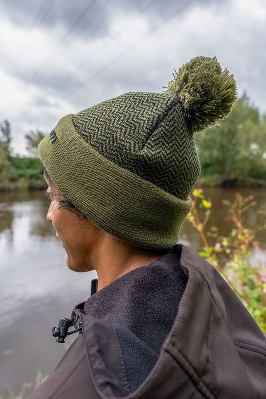 KORUM KORUM Thermal Beanie Hat - Black/Olive - Parkfield Angling Centre