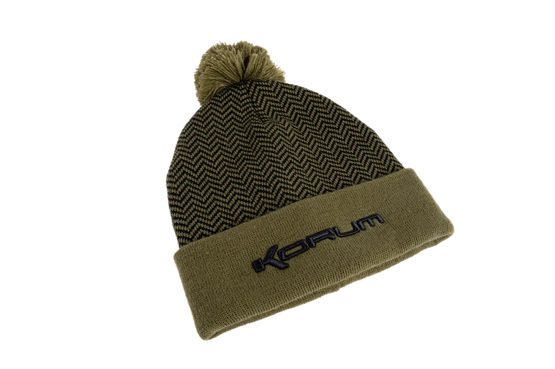 KORUM KORUM Thermal Beanie Hat - Black/Olive - Parkfield Angling Centre