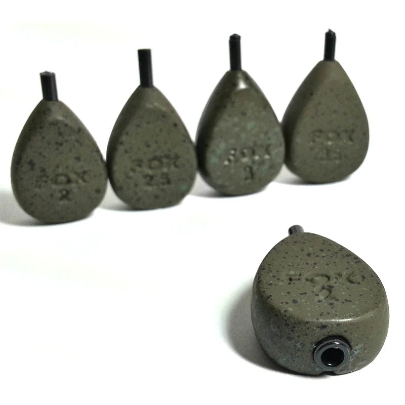 FOX FOX Flat Pear In-Line Grooved Carp Lead - Parkfield Angling Centre