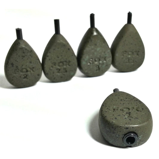 FOX FOX Flat Pear In-Line Grooved Carp Lead - Parkfield Angling Centre