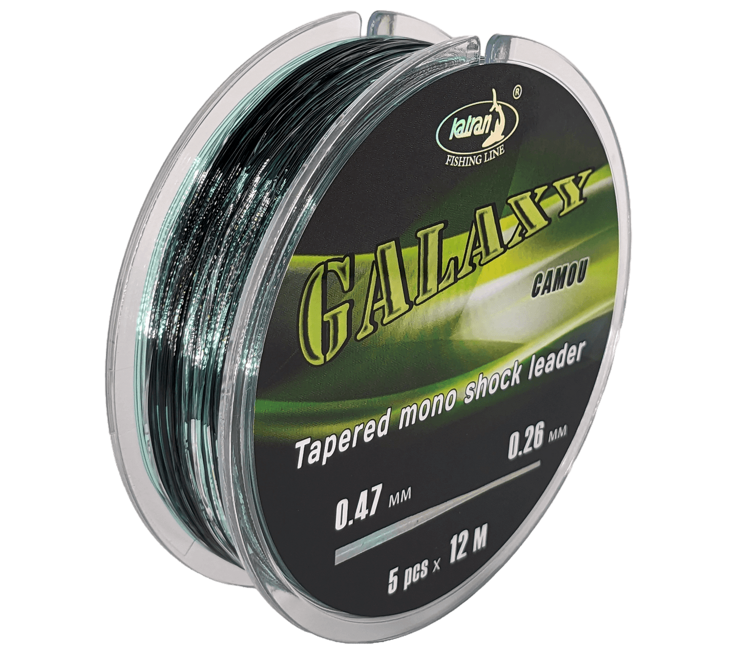 KATRAN KATRAN Taper mono shock leader GALAXY cast/camou  - Parkfield Angling Centre