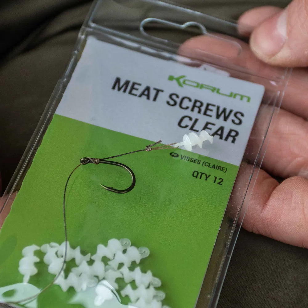 KORUM KORUM Meat Screws Clear  - Parkfield Angling Centre
