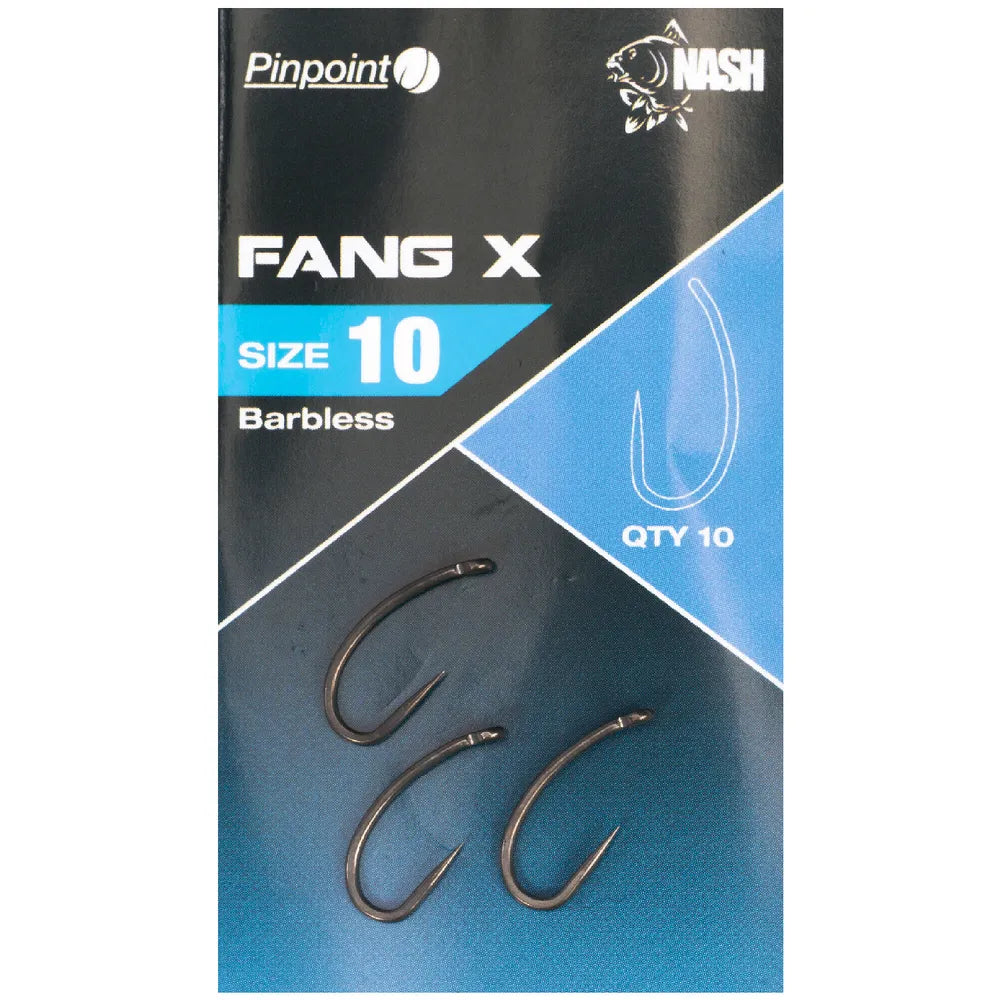 NASH NASH Fang X Hooks NASH Fang X Size 4 Barbless - Parkfield Angling Centre