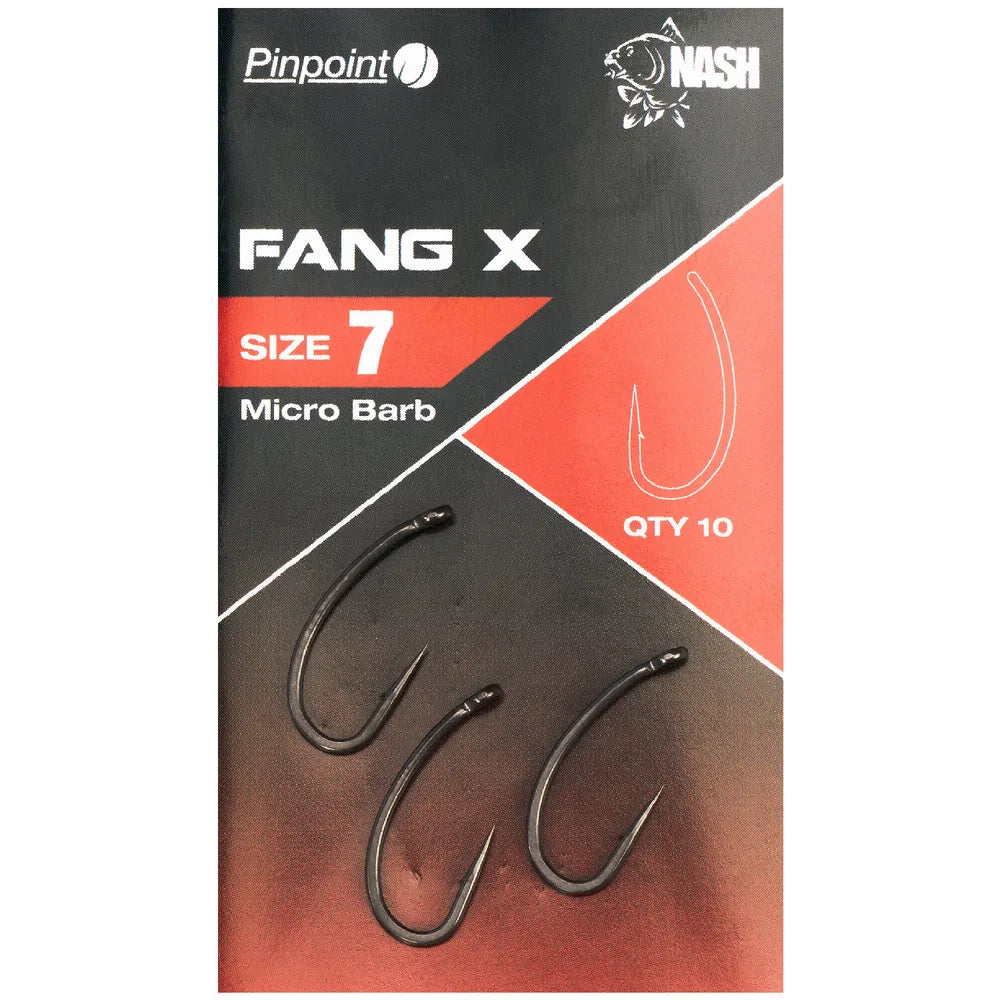 NASH NASH Fang X Hooks NASH Fang X Size 1 Micro Barbed - Parkfield Angling Centre